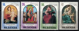 St. Lucia #409-13* NH  CV $2.85  Christmas 1976 issue & souvenir sheet