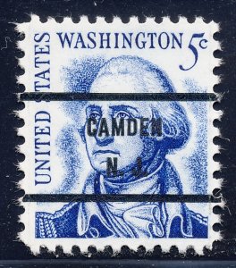 Camden NJ, 1283B-71 Bureau Precancel, 5¢ rev'sd Washington