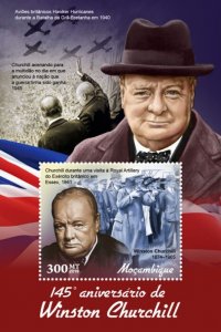 MOZAMBIQUE - 2019 - Sir Winston Churchill - Perf Souv Sheet - Mint Never Hinged