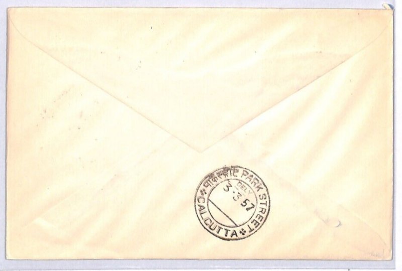 TURKEY Air Mail 1957 Cover BOAC BRITANNIA FIRST FLIGHT INDIA Yeşilköy YT232