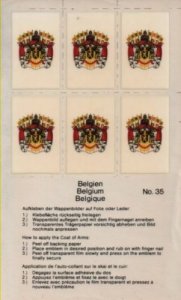 Stamp Album Country Coat of Arms - Choice of countries sheet of 6 per country