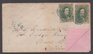 **CSA Cover, SC# 1(2) Charlottesville, VA 11/13/1861 Pink Inside Cover