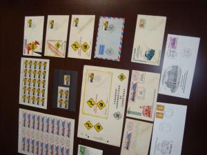 BEAUTIFULL LOT $$ 19 FDC COVERS 4 FULL MNH SHEET STAMPS RAILWAY TRAINS Uruguay