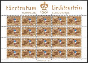 LIECHTENSTEIN (80) All different Sheets of stamps ALL Mint Never Hinged