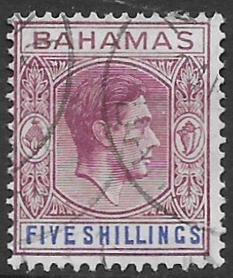 Bahamas     112   1938   5 sh .  fine used