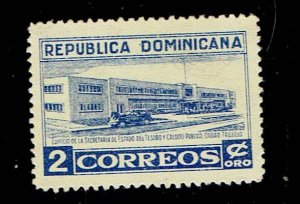 DOMINICAN REPUBLIC SCOTT#454 1953 TREASURY BUILDING - UNUSED