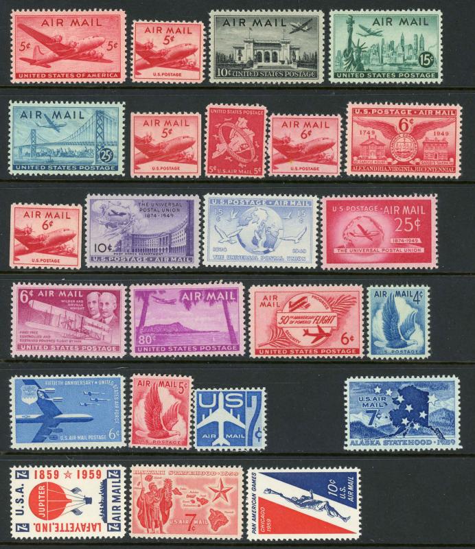 USA C32-C56 Unused (MH) (missing C52)