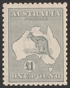 AUSTRALIA 1923 Kangaroo £1 3rd wmk. MNH **. ACSC 53A cat $3750. with Certificate