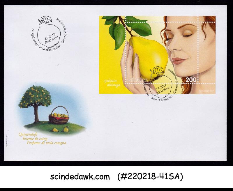 SWITZERLAND - 2017 QUINCE FRUIT OF THE YEAR - MIN/SHT - FDC