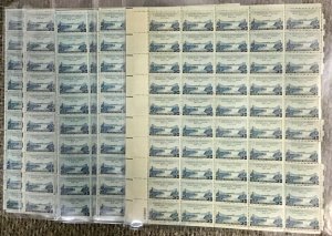 961   U.S.-Canada Friendship  Lot of 5 sheets  MNH 3 cent sheet of 50  1948