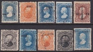 MEXICO 10 Perf Hidalgos - various values & overprints......................A3019 