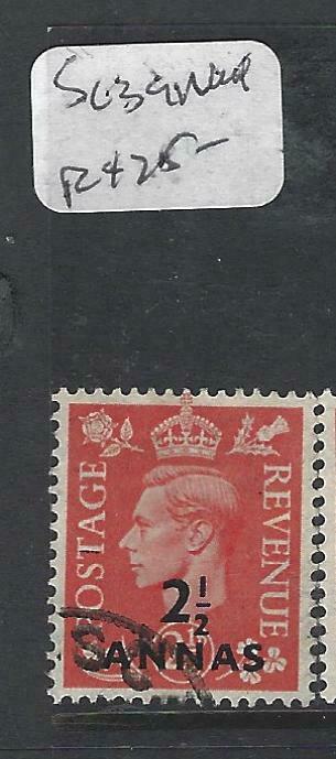 BRITISH P.O. MIDDLE EAST (P0603B) KGVI CANCEL MUSCAT  SG 39  VFU