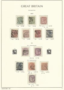 Great Britain Stamp Collection on Lighthouse Page 1880-81, #78//89 SCV $959