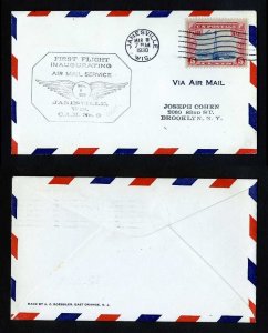 # C11 on CAM # 9 First Flight cover, Janesville, WI to Chicago, IL - 3-8-1930