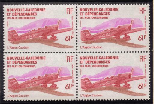 New Caledonia #C188B-C188C 1983 Airplane Block Set MNH