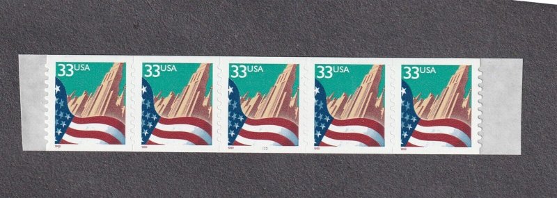 PNC5 33c City Flag SA Small Date 2222 US #3281c MNH F-VF