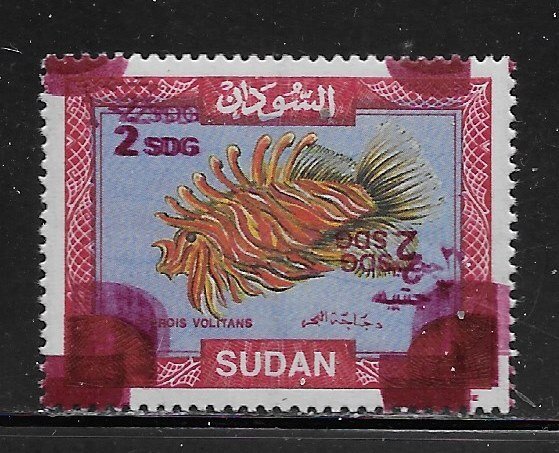 Sudan Scott #'s 606 MNH Inverted surcharge & doubled