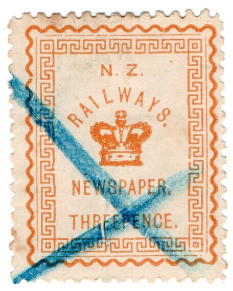 (I.B) New Zealand Railways : Newspaper Stamp 3d