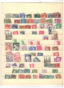 FRANCE COLLECTION ON STOCK SHEET, MINT/USED