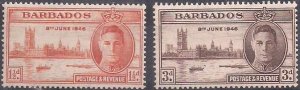 BARBADOS - 1946 - Victory - 2v Set - M N H