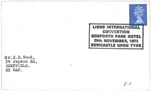 25988 - GB - POSTAL HISTORY : Event postmark  NEWCASTLE Upon Tyne LIONS   1972