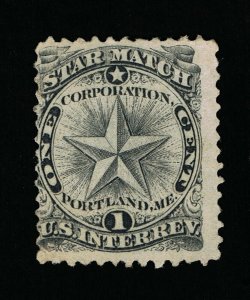 GENUINE SCOTT #RO172a PRIVATE DIE STAR MATCH CO. PRINTED ON OLD PAPER #14018