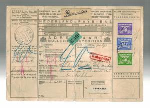 1943 Leimulden Netherlands Parcel Cover to Duisburg Germany Concentration Camp