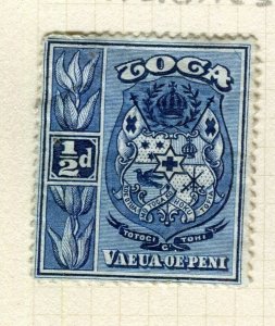 TONGA; 1897 early Jubilee pictorial issue fine used 1/2d. value