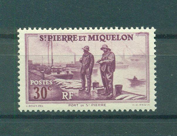 France-St. Pierre & Miquelon sc# 180 (2) mlh cat val $.65