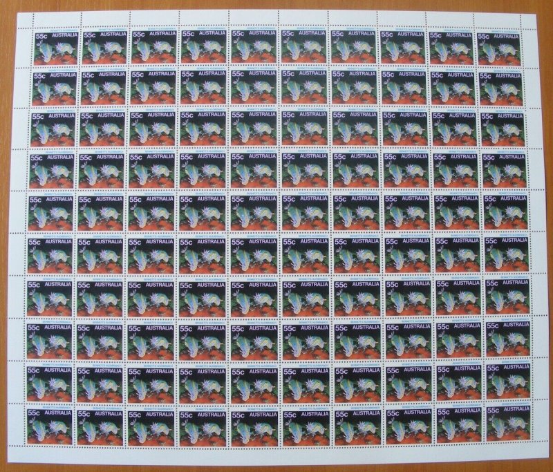 Australia 1984 55c Marine Life Great Barrier sheet of 100 MUH