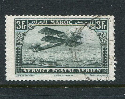 French Morocco #C11 Broken R Variety Used