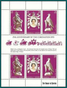 Samoa 1978 Coronation, MS, MNH 472,SG508-SG510