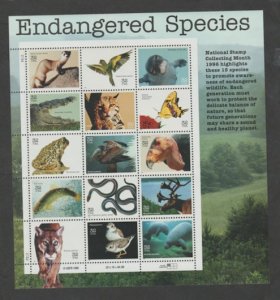 U.S. Scott #3105 Endangered Species Stamp - Mint NH Sheet - UL Plate