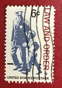 1968 US Scott 1343 used 6 cent Policeman and small boy Lot 1069