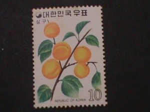 KOREA-1974-SC#893 -ST275-COLORFUL LOVELY APRICOTS-MNH-VF LAST ONE-HARD TO FIND