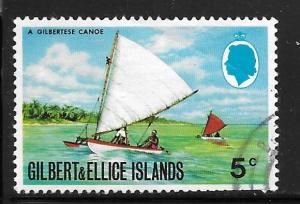 Gilbert and Ellice Islands 177: 5c Gilbertese Canoes, used, VF