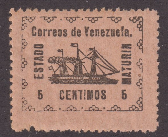 Venezuela, State of Guayana 1 Revolutionary Steamship Banrigh 1903