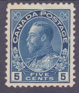 Canada 111 MNH OG 1912 5c Dark Blue KG V Issue Scv $450.00