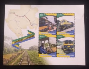 D)2013, GABON, TRANSWAGONES, MINI SHEET SOUVENIR, MNH