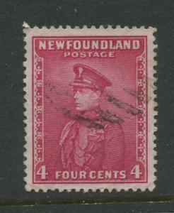 Newfoundland -Scott 189 -Pictorial Definitive Issue -1932 -FU -Single 4c Stamp