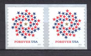 #5130 Pair Patriotic Spiral MNH (Forever)