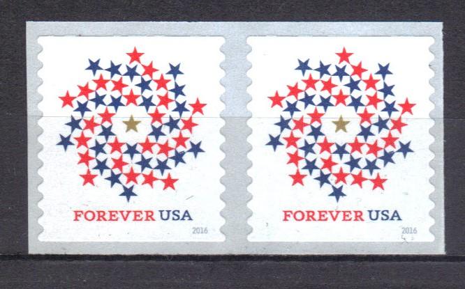 #5130 Pair Patriotic Spiral MNH (Forever)