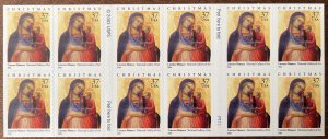 Scott #3820a Christmas 2003 booklet pane of 20