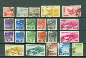 JAPAN AIR MAIL STAMPS LOT of (22)...USED