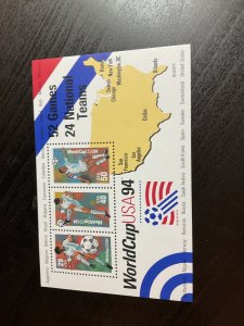 US SC # 2837 WorldCup USA 94 Sheet MNH