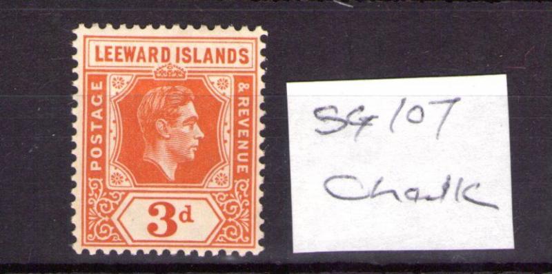 Leeward Islands 1938 3d Orange (chalk) SG 107  MINT fresh Colours