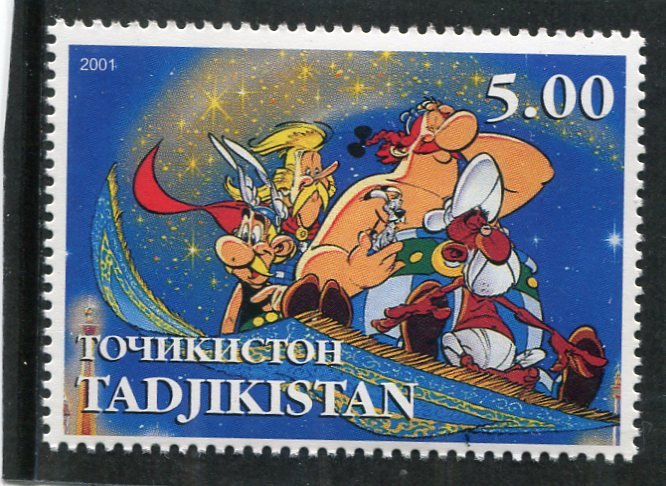 Tajikistan 2001 ASTERIX French Comics Book 1 value Perforated Mint (NH)