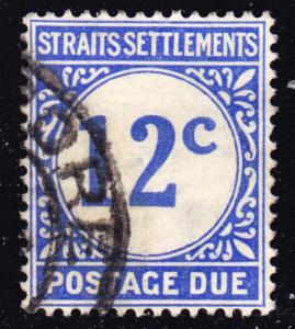 Malaya Straits Settlements Scott J6  F to VF used.