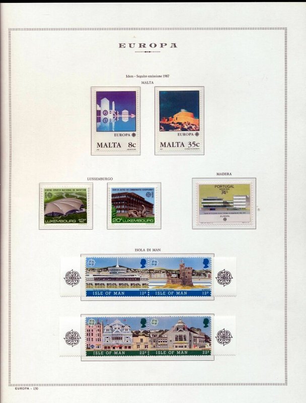 Europa 1987 MNH on 8 Pages (Appx 75 Stamps) (ZA 567