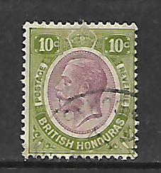 BRITISH HONDURAS  98   USED, KING GEORGE V